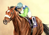 Thoroughbred, Equine Art - Five For Five (Barbaro)